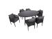 Puutarhakalustesarja BRISTOL pöytä ja 6 tuolia