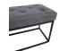 Penkki BRIGITE 100x35xH47cm, harmaa, metalli, polyesterikangas