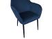 Tuoli EVELIN tummansinistä samettia
