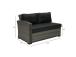 Modulaarinen sohva GENEVA 2-istuttava 132x81xH78, vasen nojatuoli, harmaa