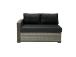 Modulaarinen sohva GENEVA 2-istuttava 132x81xH78, vasen nojatuoli, harmaa