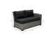 Modulaarinen sohva GENEVA 2-istuttava 132x81xH78cm, oikealla käsinojalla, harmaa