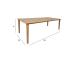 Pöytä MALDIVE 220x100xH75cm, tiikki