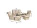 Puutarhakalusteet BASEL pöytä, sohva, 2 tuolia ja 2 puffia