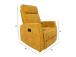 Nojatuoli EDDY kääntyvä ja kääntyvä käsinojallinen lepotuoli 76x96xH103cm, keltainen
