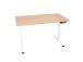 Säädettävä pöytä ERGO 1 moottorilla 120x60xH73-121cm, valkoinen/tammi