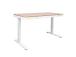 Säädettävä pöytä ERGO 1-moottori 120x60xK72-121cm, valkoinen/tammi