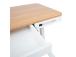 Säädettävä pöytä ERGO 1-moottori 120x60xK72-121cm, valkoinen/tammi