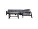 Puutarhakalustesarja FELINO kulmasohva ja 2 pöytää, musta