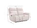 Sohva MAREN 2-istuttava manuaalinen lepotuoli 150x90xH104cm, beige väri
