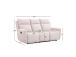 Sohva MAREN 3-istuttava manuaalinen lepotuoli 206x90xH104cm, beige