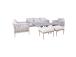 Puutarhakalustesarja MEDINA pöytä, sohva, 2 nojatuolia ja 2 tuolia, beige