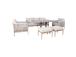 Puutarhakalustesarja MEDINA pöytä, sohva, 2 nojatuolia ja 2 tuolia, beige