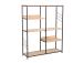 Hylly DIMITRA 100x30xK124cm, maalaismainen/musta viimeistely