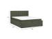 Mannermainen sänky LEENA 160x200cm, patjalla, vihreä, 176x221xH110cm