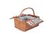 Piknik-kori GINO 4:lle 46x33xH22/40cm, kahvallinen