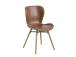 BATILDA tuoli 47x56xH82,5cm, istuin/selkänoja: synteettinen nahka, väri: brandy, jalat: tammi, musta metalli
