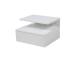 Yöpöytäkaappi ASHLAN 35x32xH22,5cm, hyllyllä ja laatikolla, seinäasennus, materiaali: puu, väri: valkoinen, viimeistely: lakattu