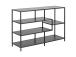 Hylly SEAFORD 114x35xH78cm, 4x, hyllyt: musta saarimelamiini, runko: musta metalli