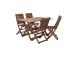 Puutarhakalusteet MODENA pöytä ja 4 tuolia, Meranti