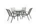 Puutarhakalusteet DUBLIN pöytä, 4 tuolia, hopeanharmaa