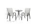 Puutarhakalusteet DUBLIN pöytä, 2 tuolia, hopeanharmaa