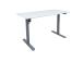 Työpöytä ERGO LIGHT 1 moottorilla 120x60cm, hopeanharmaa/valkoinen