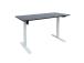 Pöytä ERGO LIGHT 1 moottorilla 120x60cm, valkoinen/musta