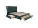 Sänky GRACE 160x200cm, patjalla HARMONY DUO, vihreä
