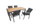 Puutarhakalusteet TAMPERE pöytä 160x80xH75cm, 4 tuolia 56x63xH90cm, lampi, alumiini