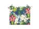 Tuolipäällinen SUMMER FLOWER 38x43x2,5cm, tumma kukkakuvio, 100% polyesteri, kangas 472