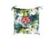 Tuolipäällinen SUMMER FLOWER 40x40x2,5cm, tumma kukkakuvio, 100% polyesteri, kangas 472