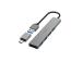 HAMA USB Hub, 4x USB 3.2 Gen 1, USB-C-sovitin, harmaa - USB-jakaja