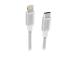 Kaapeli SBS Punottu USB-C/Lightning 1m Hopea