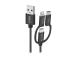 SBS USB / Micro USB, USB-C, Lightning, musta - USB-kaapeli