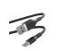 Puro Soft, USB-A / USB-C, 1,5 m, musta - Kaapeli