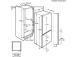 AEG, 269 L, korkeus 189 cm - Integroitu jääkaappi