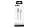 SBS Silver Metal Braided, USB-A - Lightning, hopea - kaapeli, hopea