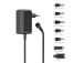 Hama Universal kytkettävä virtalähde, 1 A, 12 W, musta - Virtasovitin