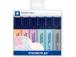 Tekstimerkkisarja STAEDTLER 364C 6 väriä (oranssi, pinkki, violetti, minttu, harmaa ja vaaleansininen)