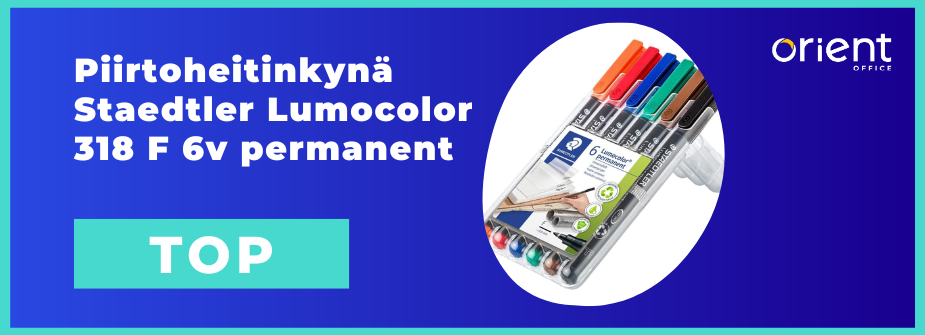 Piirtoheitinkynä Staedtler Lumocolor 318 F 6v permanent