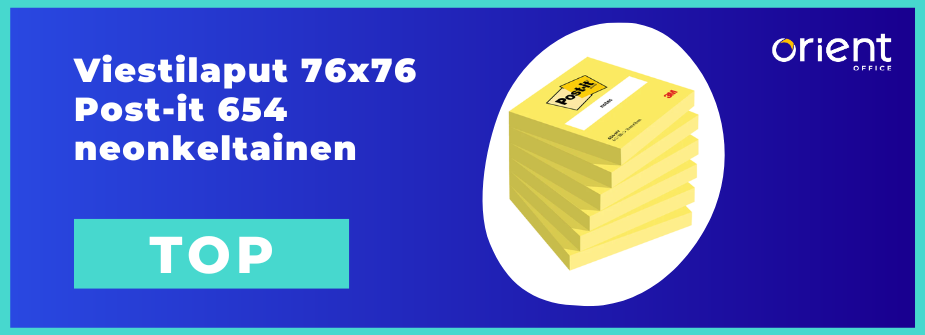 Viestilaput 76x76 Post-it 654 neonkeltainen