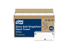 TORK Extra Soft Singlefold H3 2-kerroksinen arkki 22,6 x 23 cm 200 arkkia (100278)