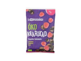 Vadelmia NATURAL FORCE -tummasuklaassa 50g