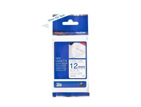 Kirjoitinteippi Brother TZE-FA3 12mm valkoinen/tummansininen 3m