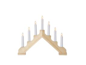 Adventtikynttilänjalka STAR TRADING luonnonpuuta 1 kpl