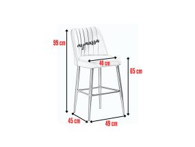 Kalustesarja baarijakkarat Vento - Claret Red