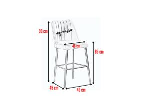 Kalustesarja baarijakkarat Vento - Harmaa