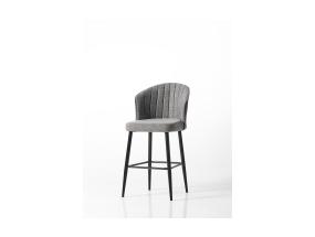 Kalustesarja baarijakkarat Rubi - Harmaa, Musta