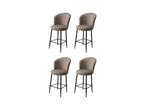 Kalustesarja baarijakkarat Fora - Cappuccino, Musta